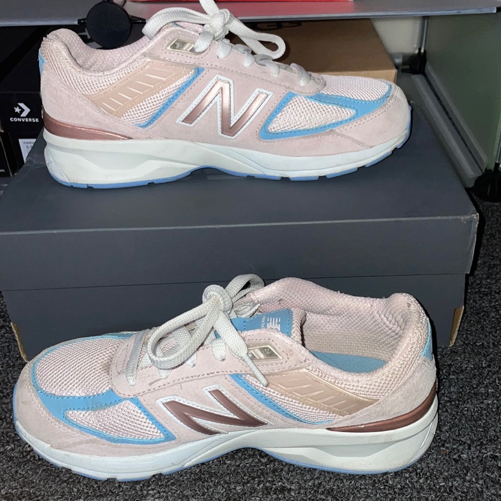 Pink and Blue New Balance 990v5